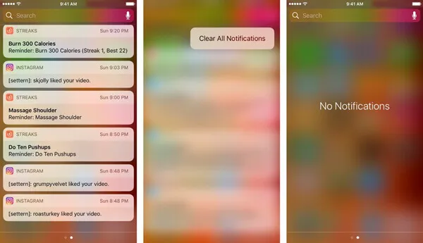 iPhone ustawienia powiadomień Instagram