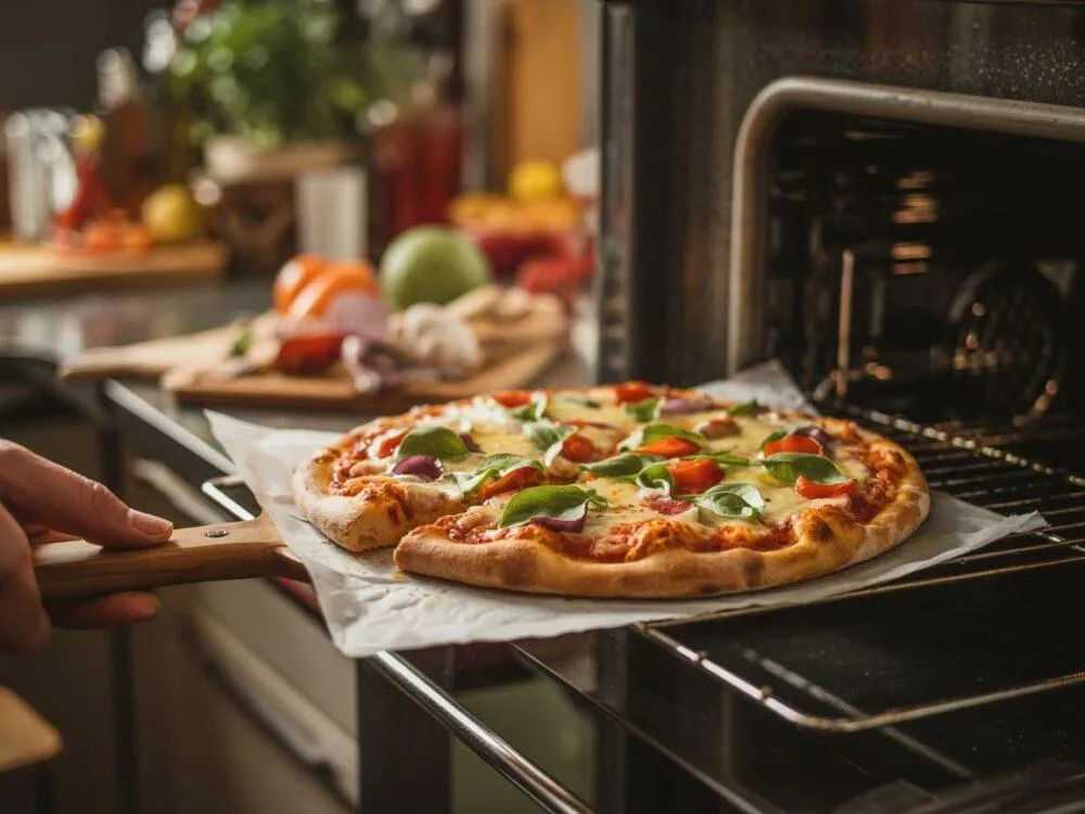 pizza w piekarniku idealnie upieczona