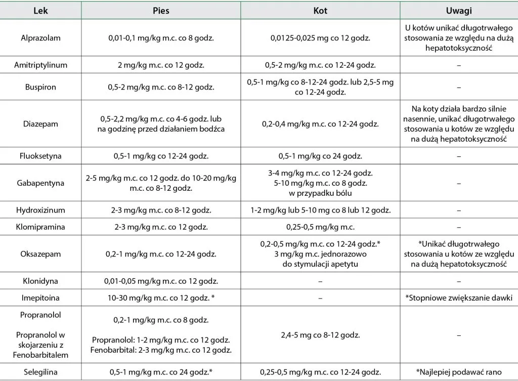 weterynarz dawkowanie leków psu