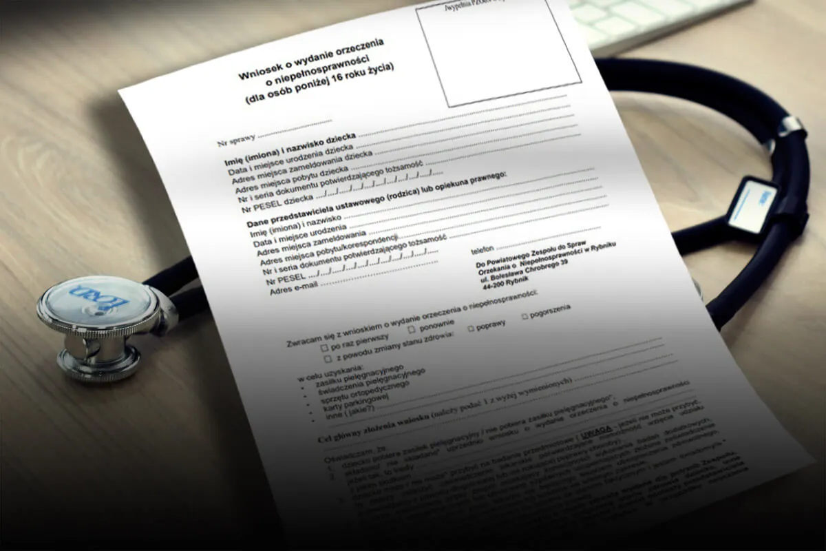 Dokumenty medyczne, wniosek o orzeczenie niepełnosprawności