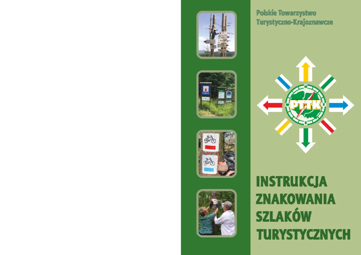 Znaki szlak&oacute;w turystycznych PTTK kolory