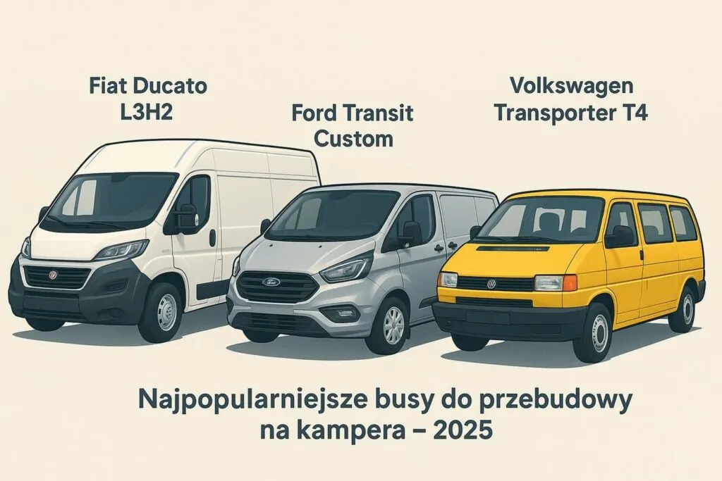 różne typy busów na kampera