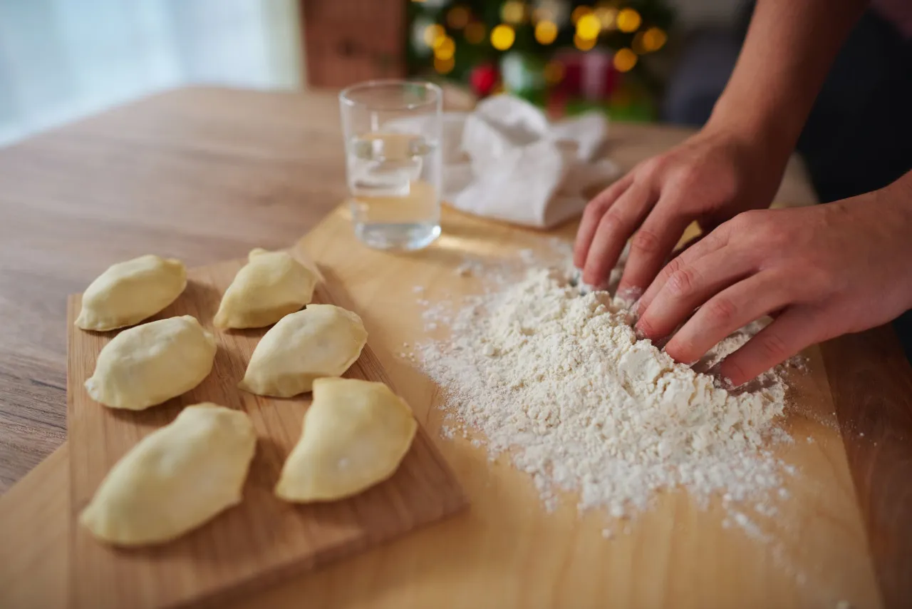 sklejone pierogi w woreczku