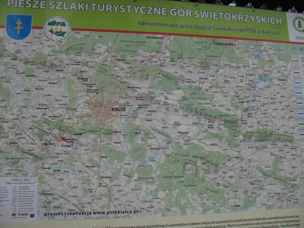 szlaki turystyczne Łysa G&oacute;ra mapa