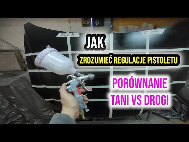 regulacja pistoletu lakierniczego pokrętła ciśnienie wachlarz