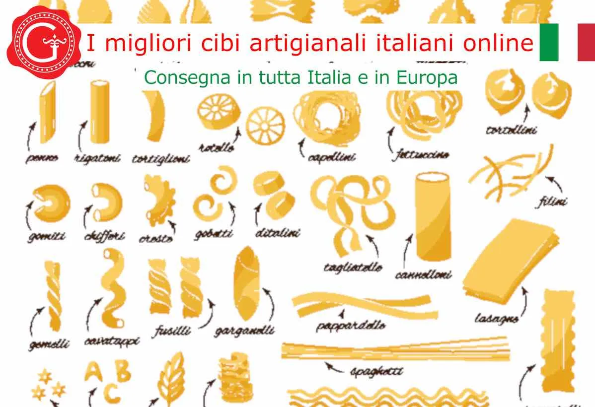 Varietà di formati di pasta italiana