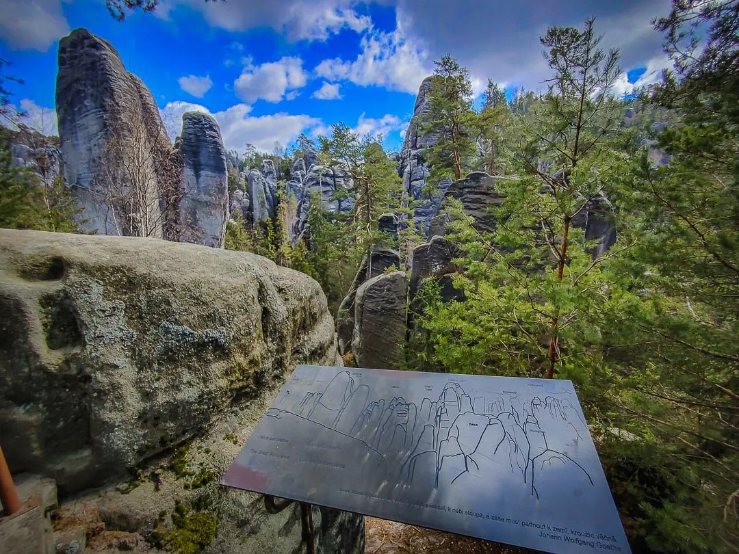 Skalne Miasto Adršpach panorama