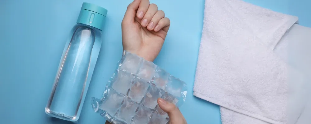 zimne okłady na dnę