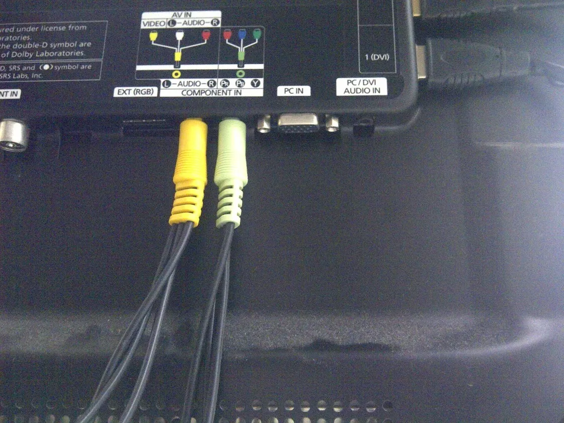tylny panel telewizora samsung złącza audio