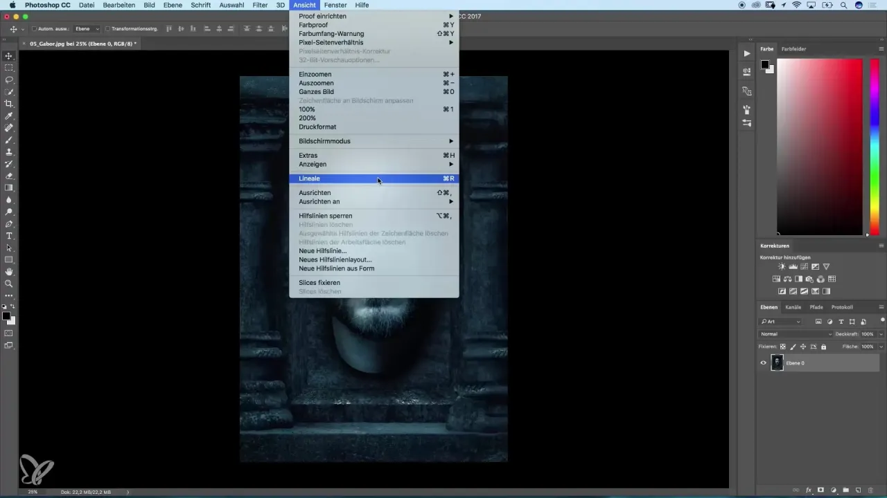 photoshop inteligentne linie pomocnicze przykład