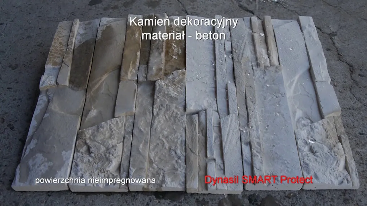 impregnacja kamienia dekoracyjnego przed i po