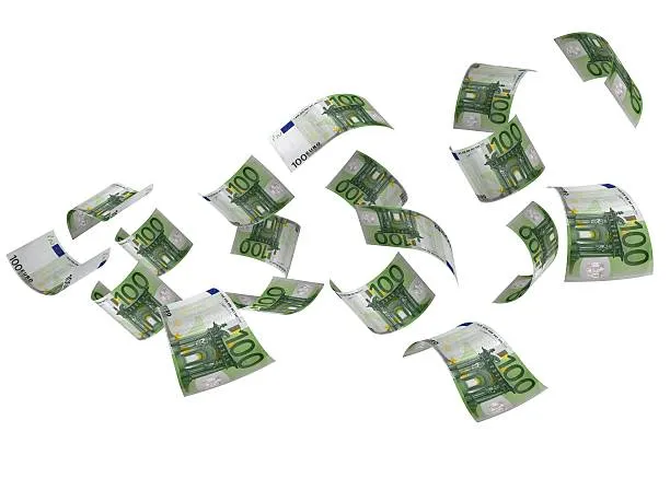 banknoty euro podróż samolotem