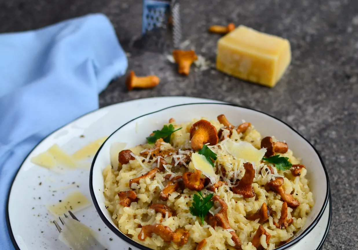 Risotto z kurkami i parmezanem