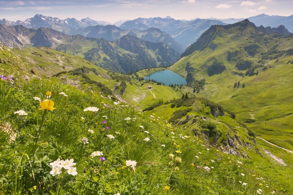 Allg&auml;u Berglandschaft mit Bauernhof
