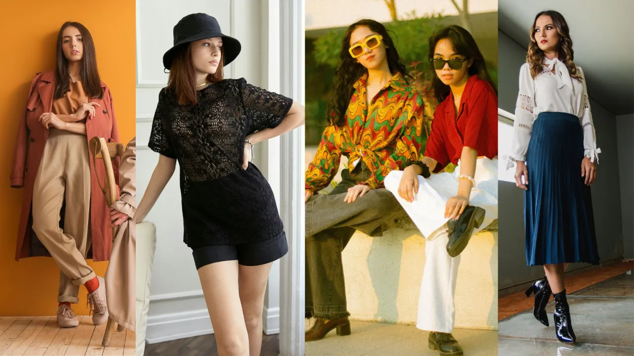 kobieta tworzy nowe stylizacje z posiadanych ubrań