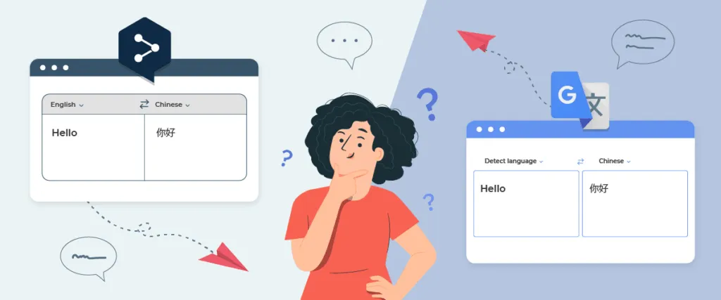 logo rozszerzenia do przeglądarki DeepL i Google Translate