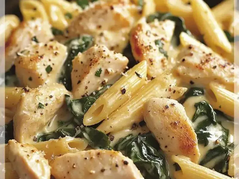 Zdjęcie Pyszny makaron penne z sosem serowym - łatwy przepis na obiad