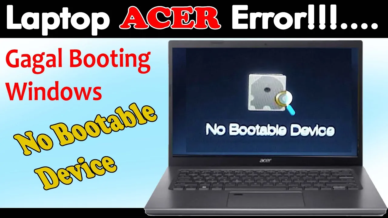 Zdjęcie Jak naprawić błąd no bootable device w Acer i przywrócić system