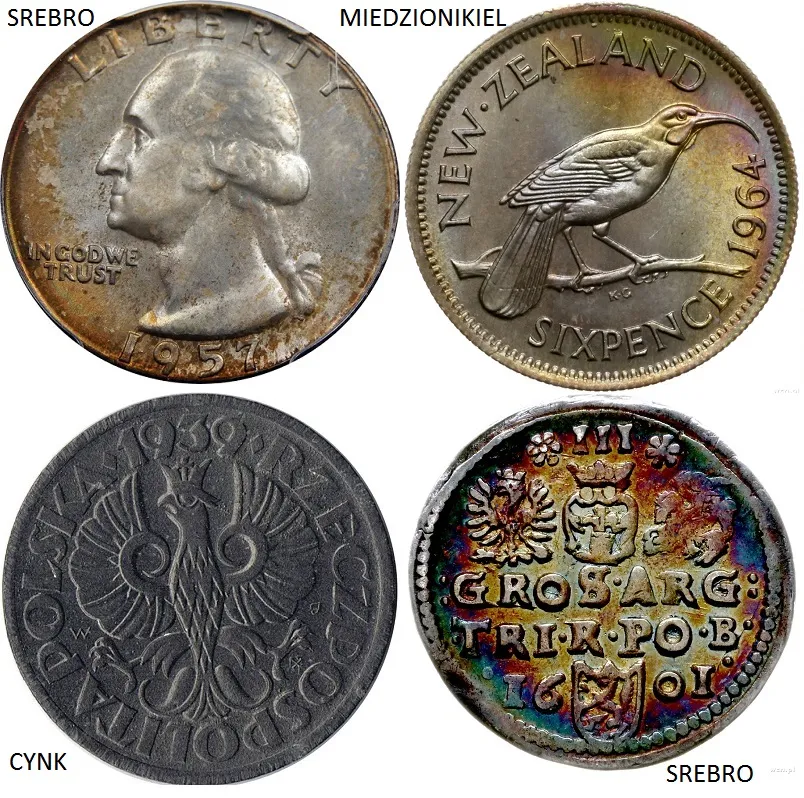 zniszczona moneta po czyszczeniu pastą do zębów