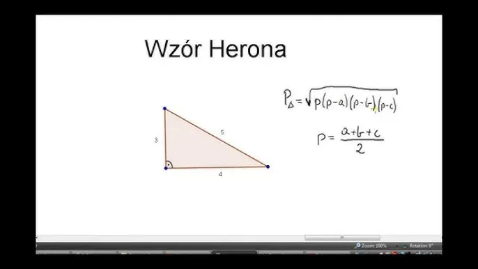 Wzór Herona ilustracja