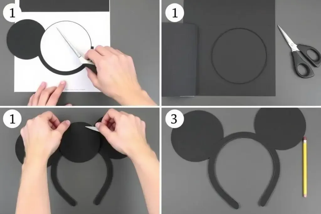 uszy myszki miki diy, jak zrobić uszy myszki minnie