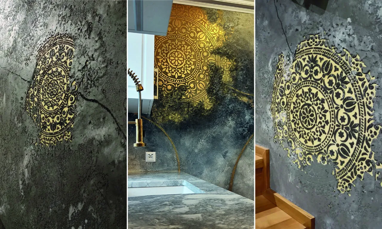 przykłady zastosowania szablonów do malowania w domu i warsztacie