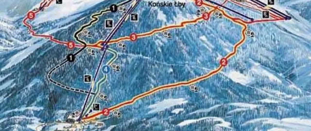 Ski Arena Szrenica ogólny widok zimą