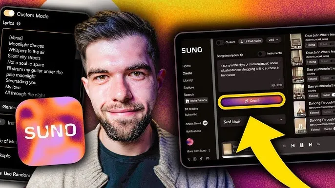 osoba tworząca muzykę elektroniczną w domu, uśmiechnięta