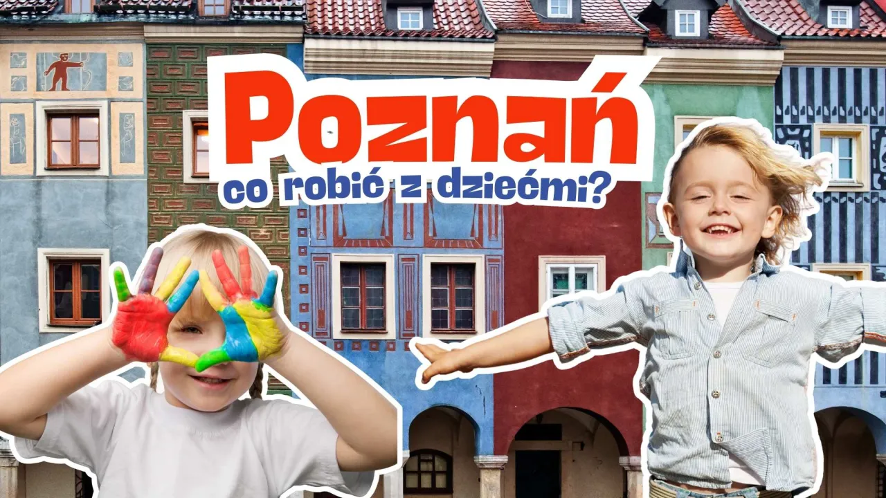 Rodzina z dziećmi zwiedzająca Poznań