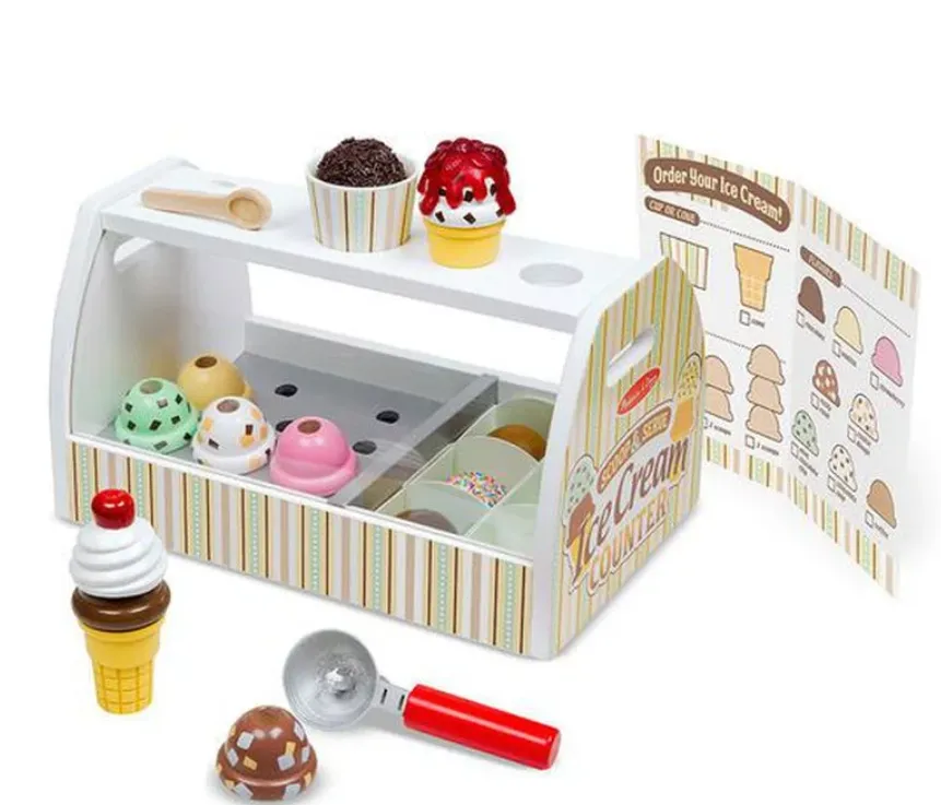 Play-Doh Kręcona Lodziarnia Melissa Doug Drewniana Lodziarnia Clementoni Laboratorium Lodziarskie