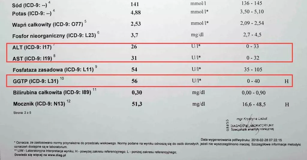 interpretacja wynik&oacute;w alat infografika