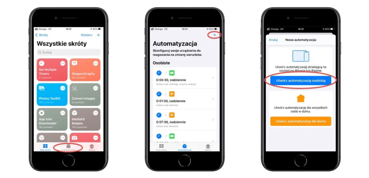 iPhone aplikacja Skróty automatyzacja osobista