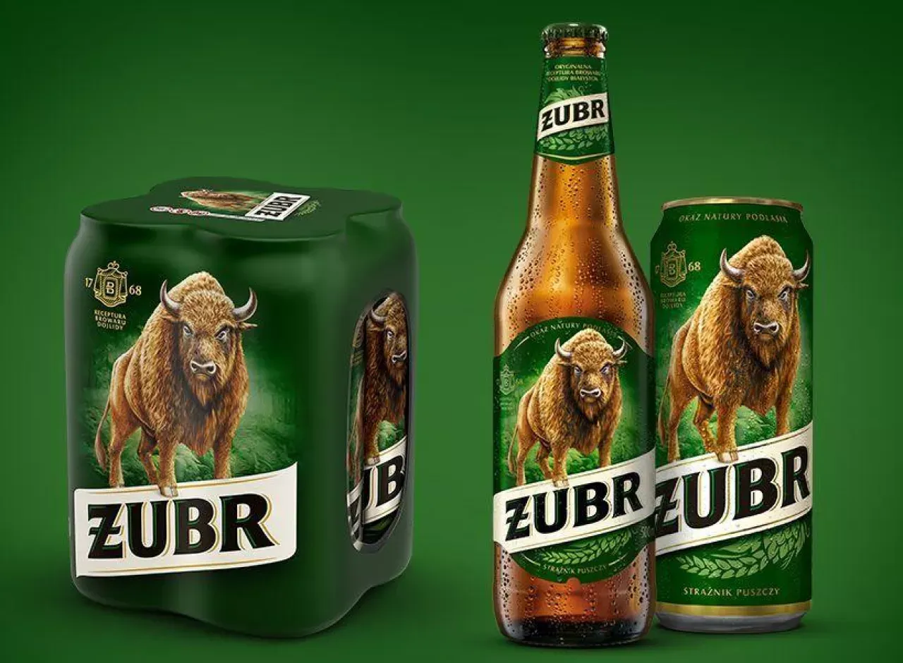 Piwo Żubr puszka butelka porównanie