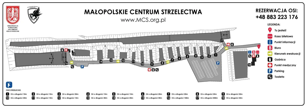Mapa dojazdu strzelnica Łącko