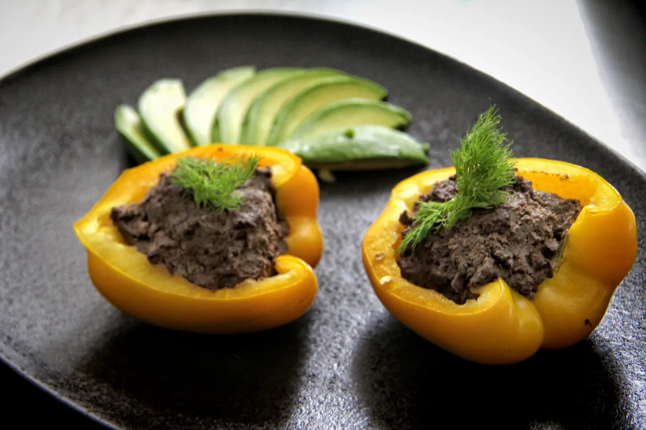 gotowana wątróbka drobiowa przekrój