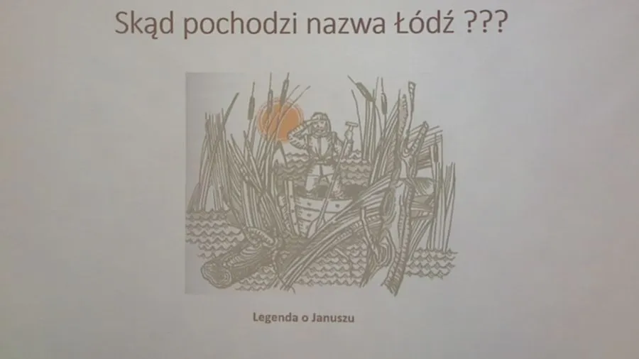 Ilustracja legendy o Januszu i łodzi