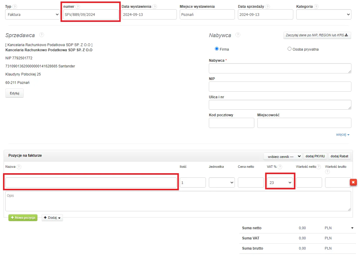 Checklista najczęstsze błędy na fakturach