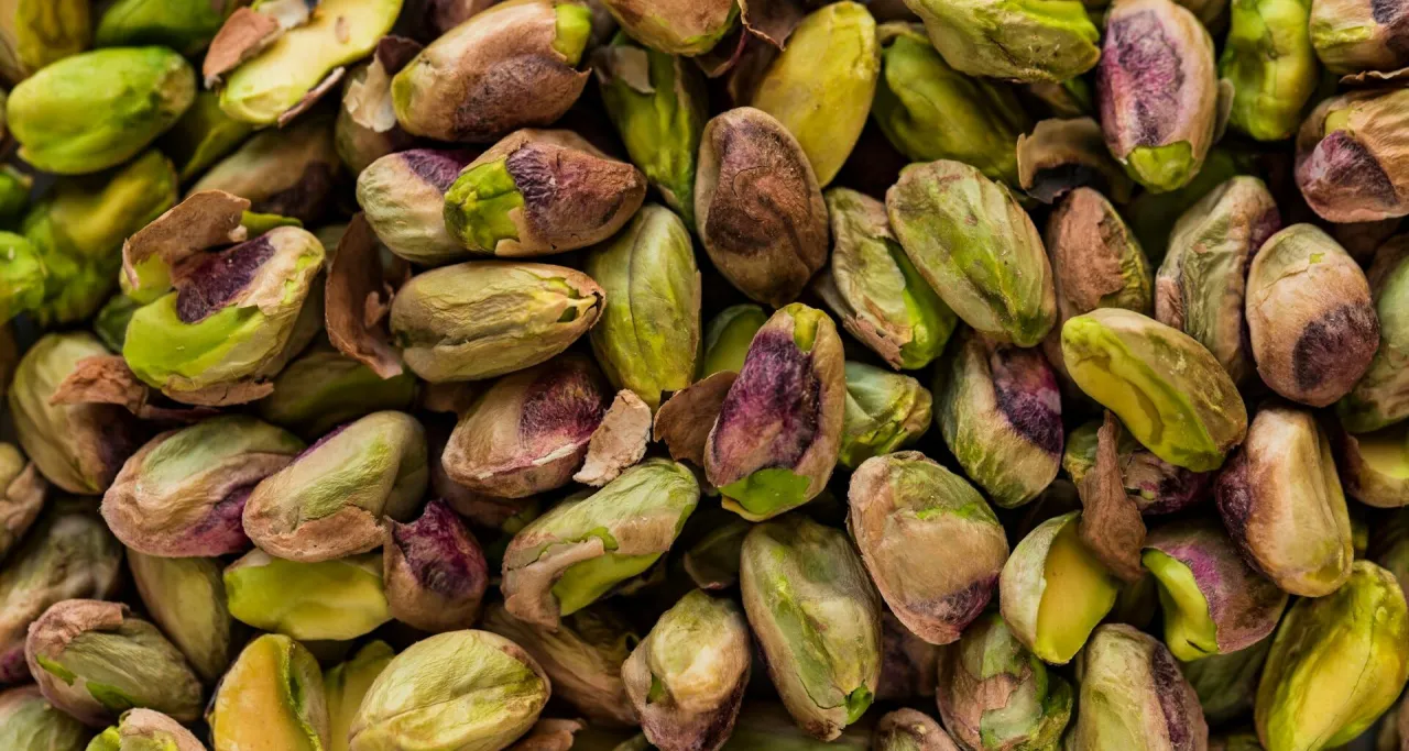 Pies wąchający pistacje