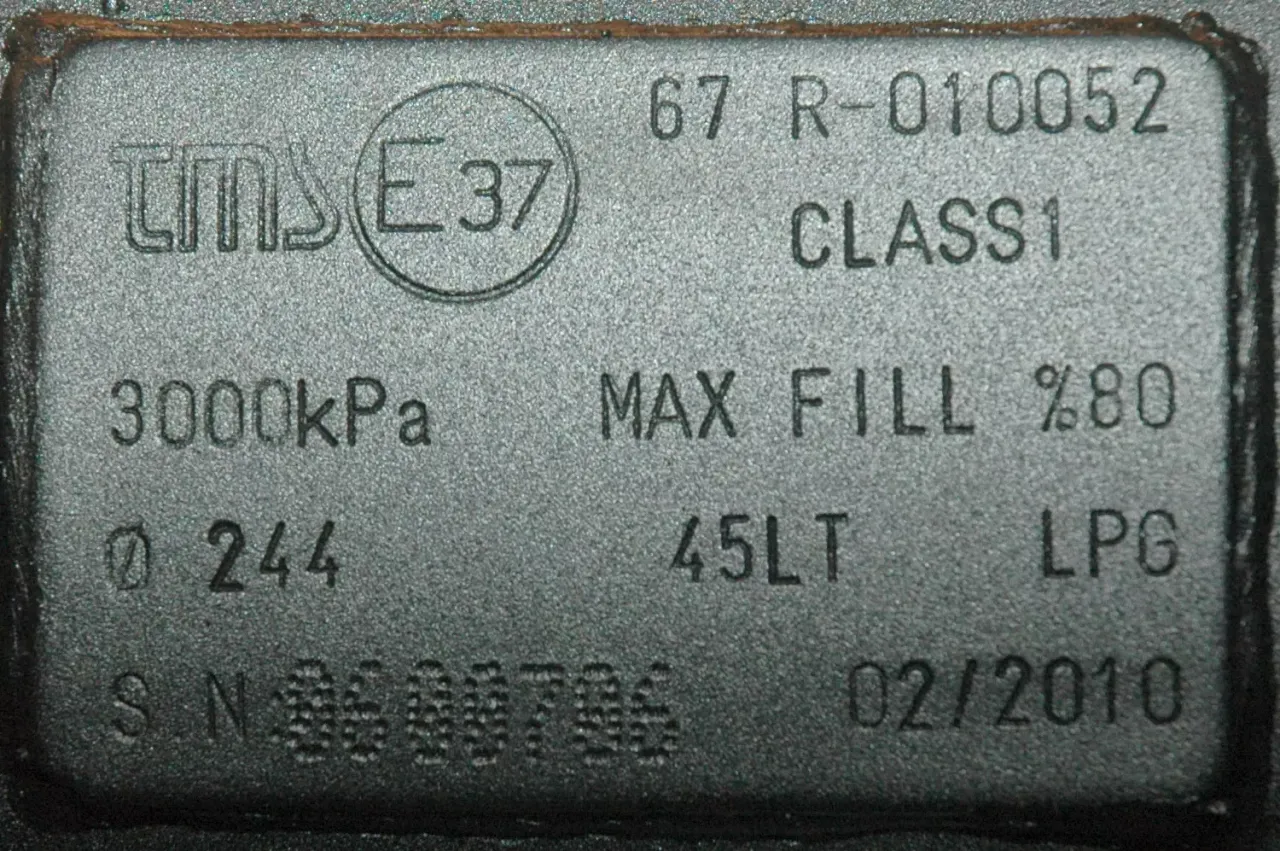 Homologacja zbiornika LPG 67 R EKG ONZ