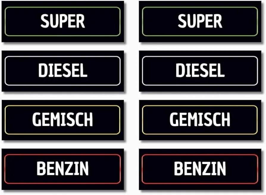 Tankdeckel Kraftstoffaufkleber
