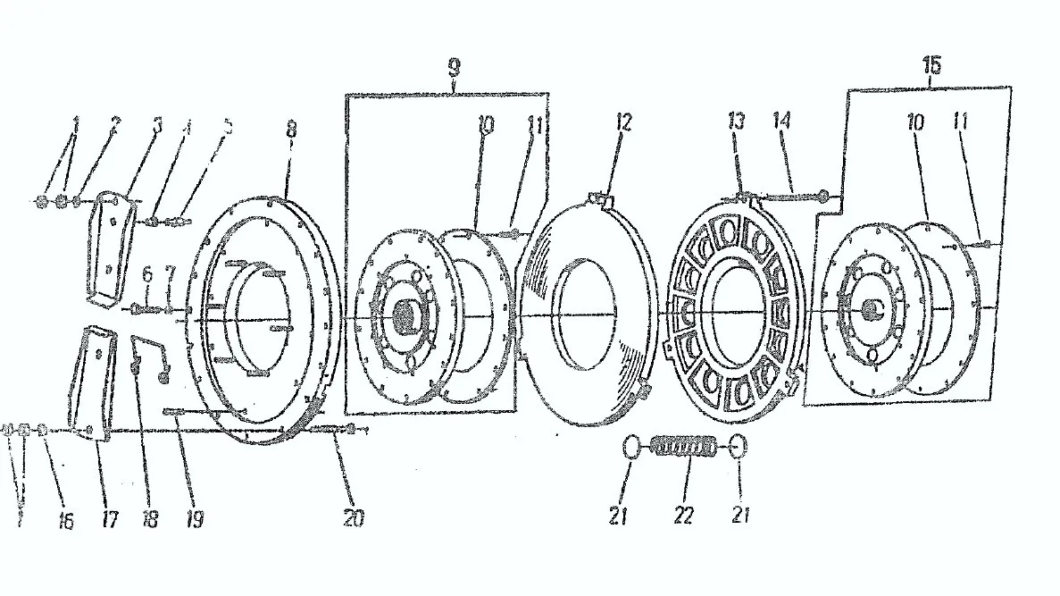 Ursus C-360 sprzęgło schemat budowy