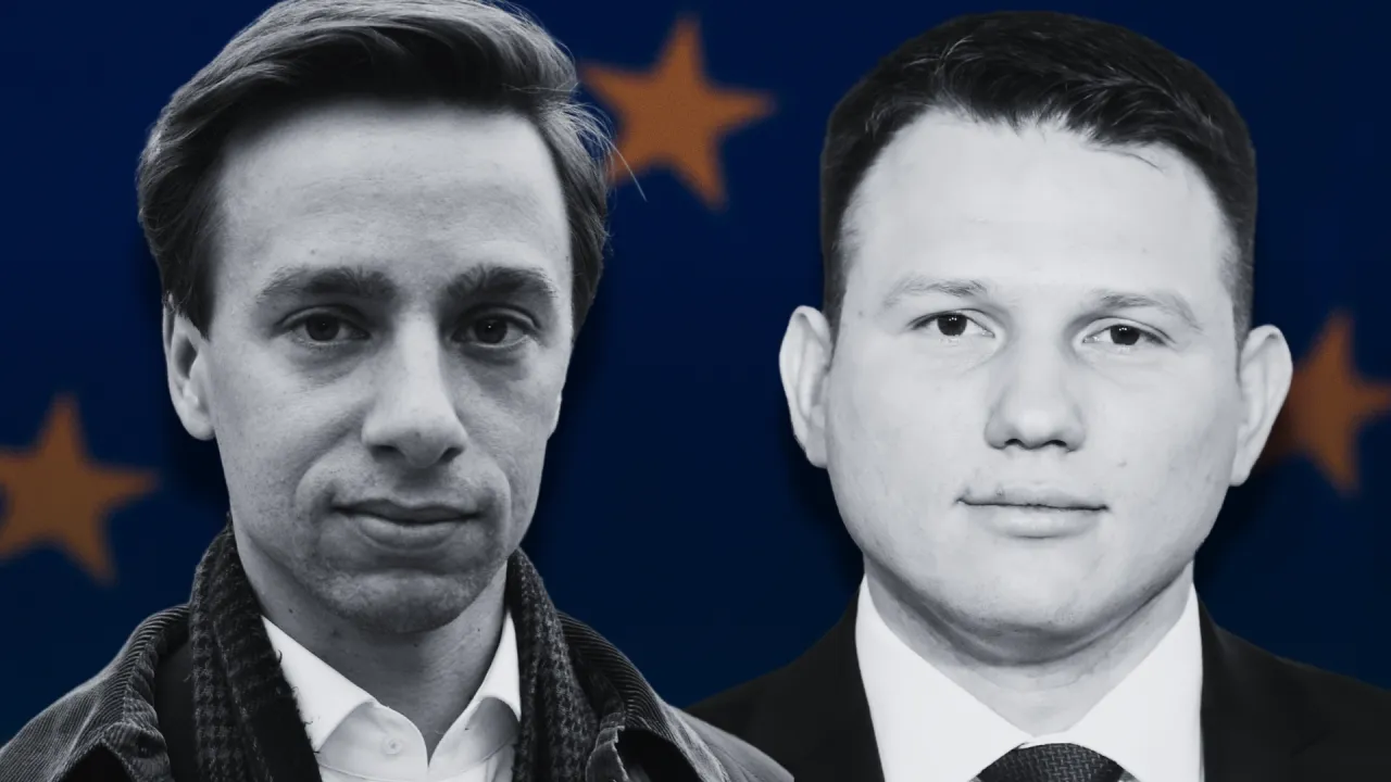 Liderzy Konfederacji i PiS na tle sejmu