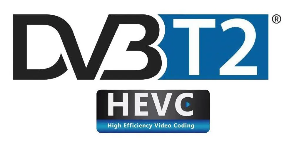 Telewizor DVB-T2 HEVC logo lub symbol