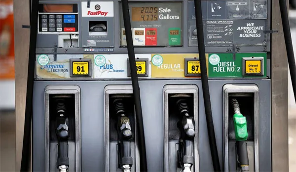 Rodzaje benzyny na stacji w USA (Regular, Plus, Premium)