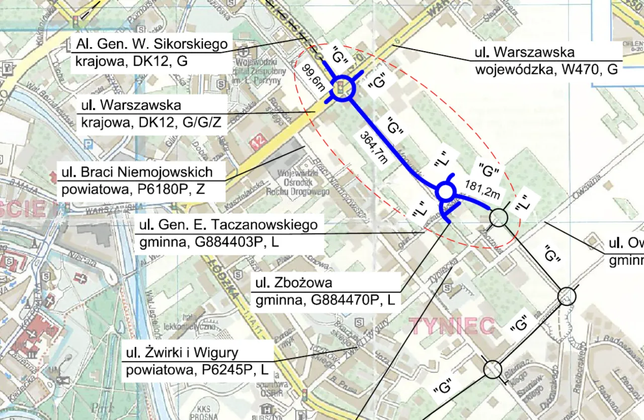Mapa Szlaku Bursztynowego