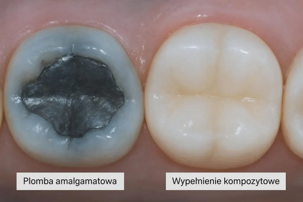 biała plomba amalgamat por&oacute;wnanie
