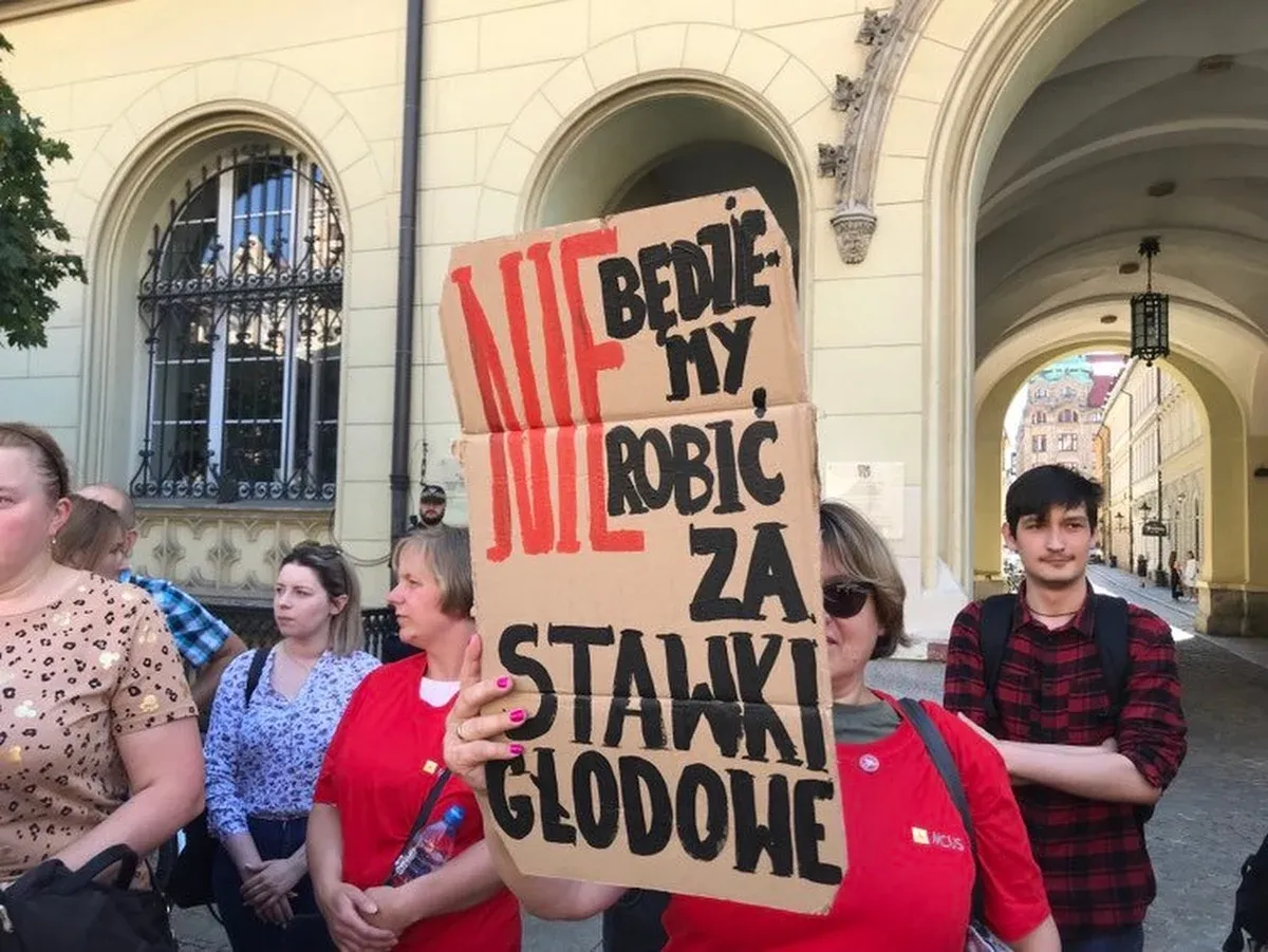 Pracownicy DPS protestują o podwyżki