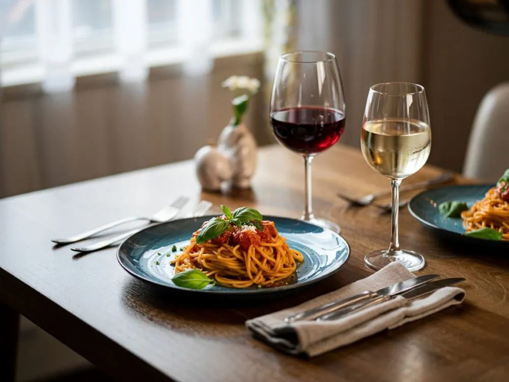 Wytrawne czerwone wino do sosu spaghetti