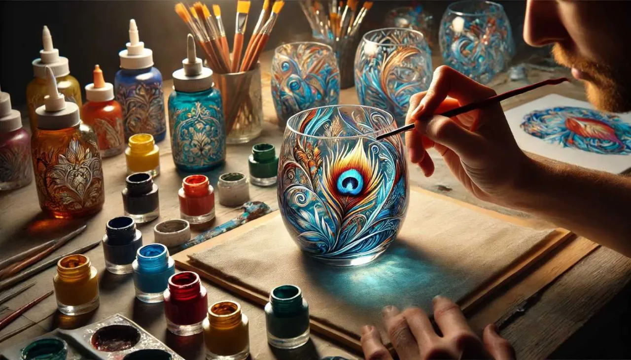 r&oacute;żne rodzaje farb do malowania na szkle