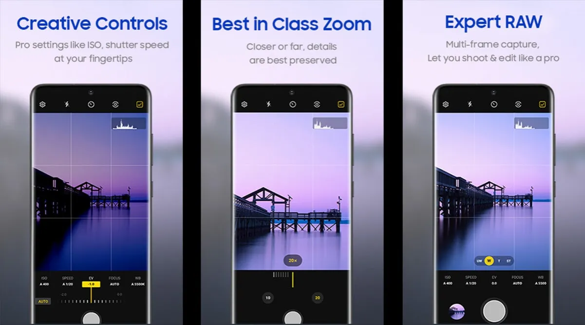 Samsung Expert RAW interfejs